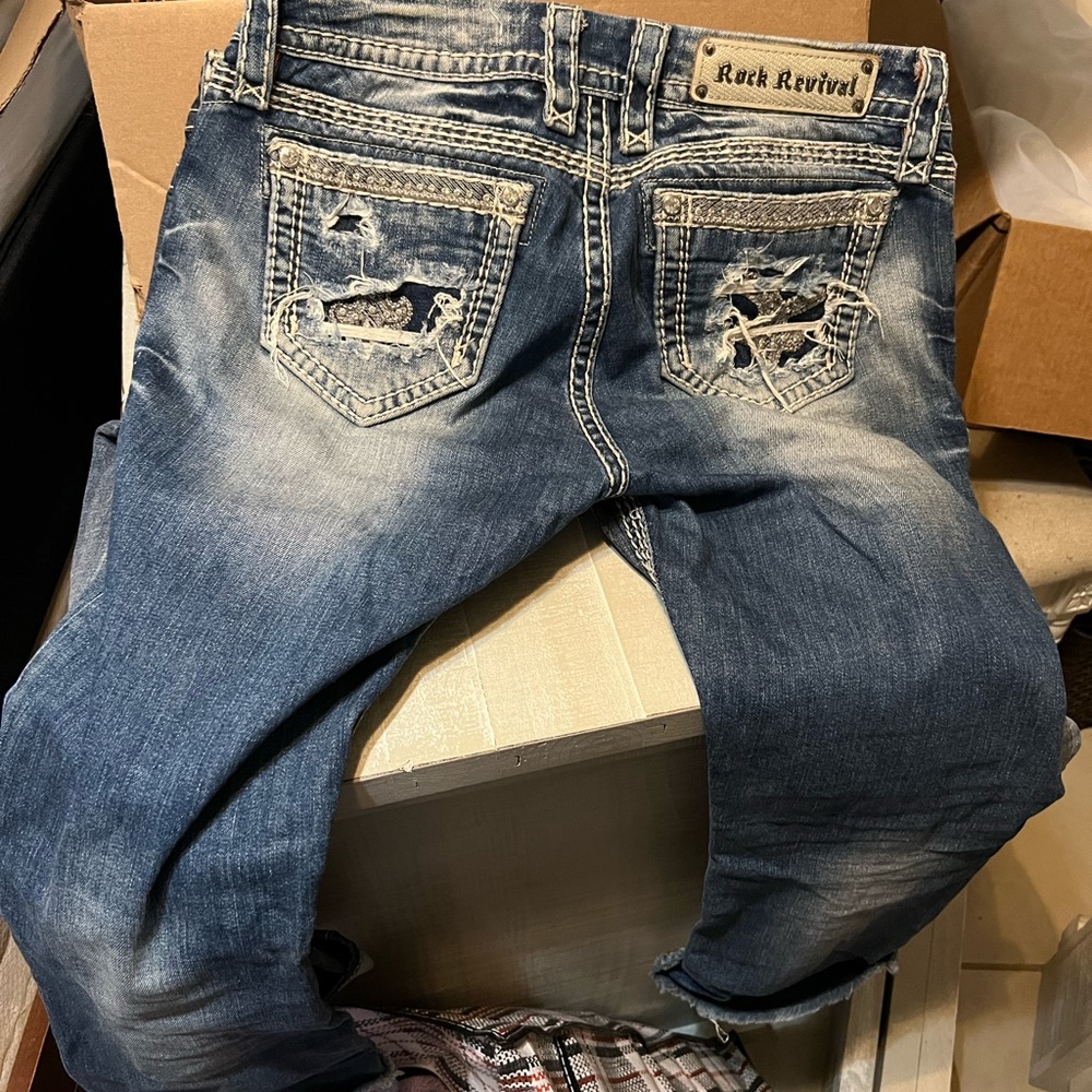 Miss me and Rock revival capris and rock revival jeans. Brand new jeans. Size27s